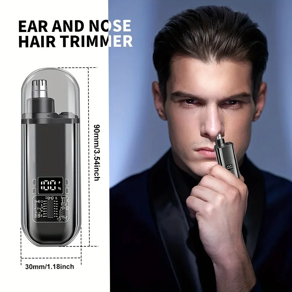 Mens Grooming Kit Bag - ماكينة تشذيب شعر الأنف والأذن قابلة