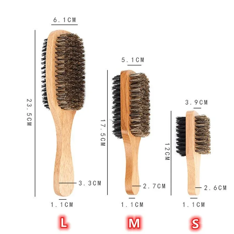 Men'S Grooming Products - فرشاة لحية بمقبض خشبي طبيعي وشعيرات