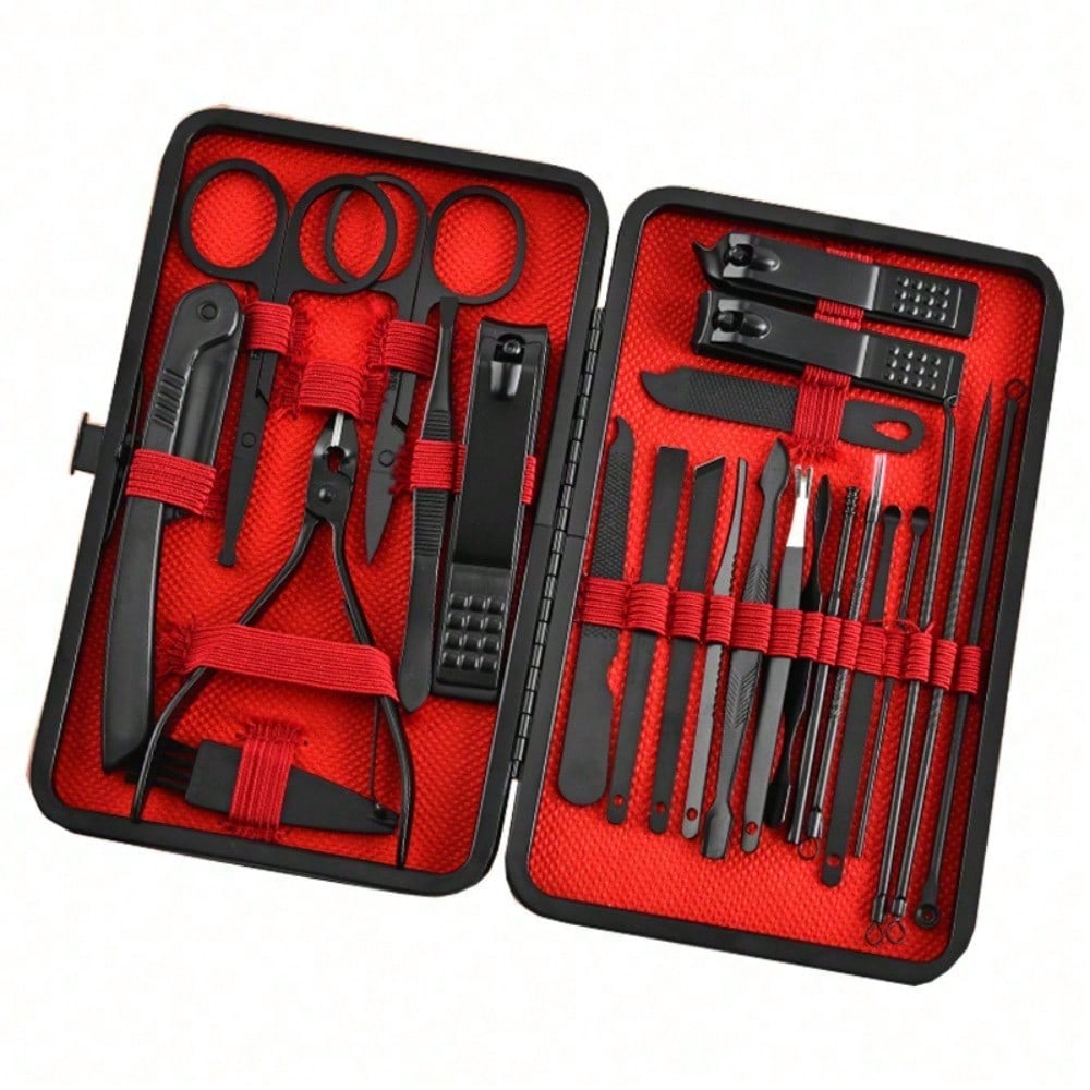 Mens Grooming Kit Bag - طقم مانيكير وباديكير احترافي 8/24 قطعة،