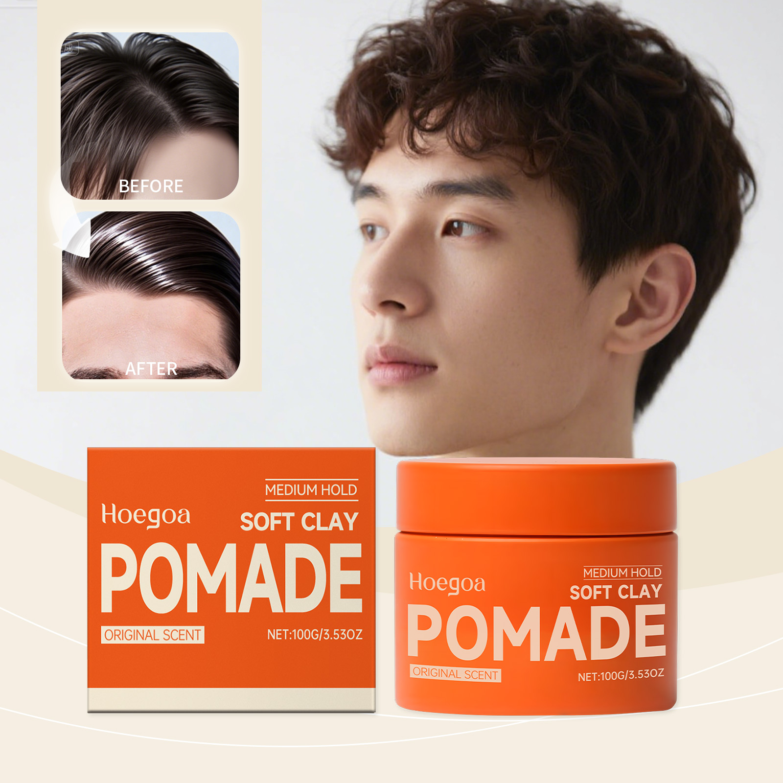 Men'S Grooming Gel - شمع الشعر الأصلي جل الشعر طويل