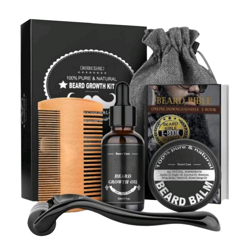 Mens Grooming Kit Bag - 5 قطعة الرجال اللحية باربا التهيأ