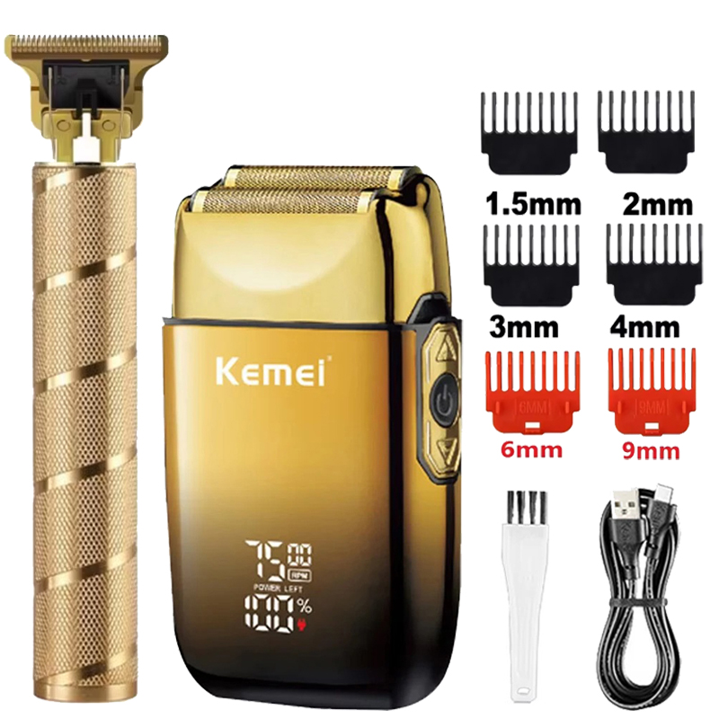 Men'S Grooming Shaver - ماكينة حلاقة كهربائية Kemei KM-TX10 T9،