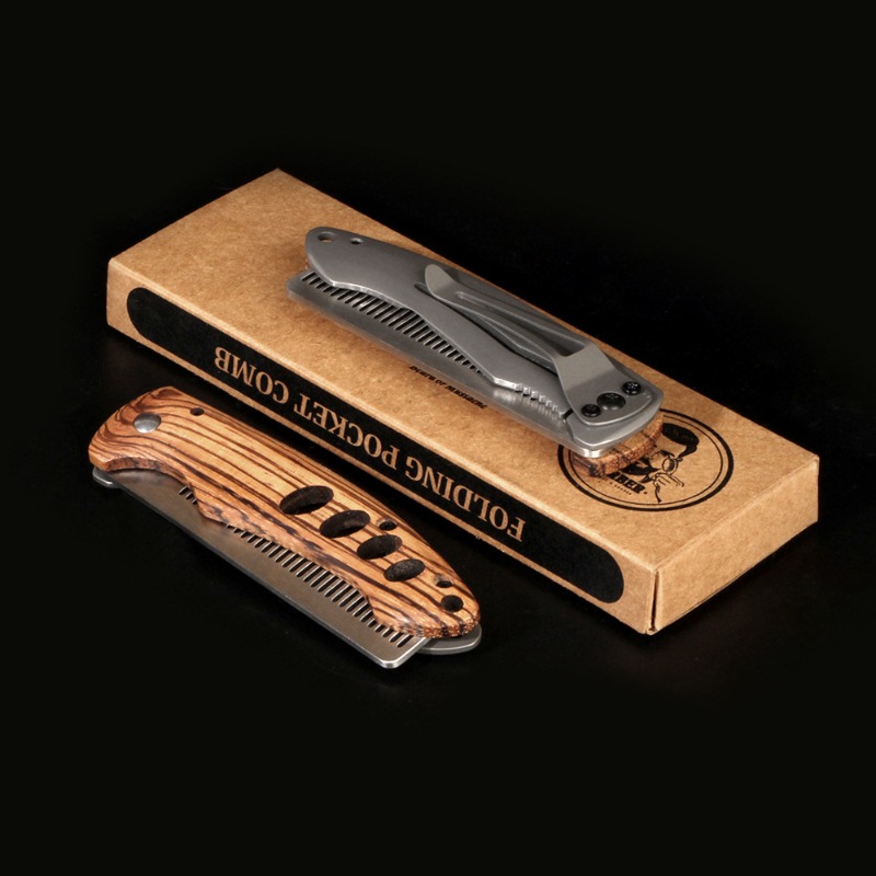 مشط لحية قابل للطي من الخشب ال - مراجعة Mens Grooming Kit Bag وسعره