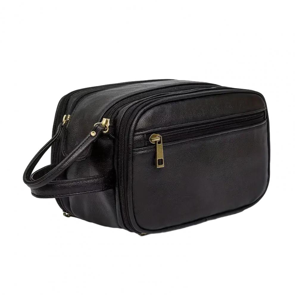 حقيبة مكياج للسفر من الجلد الص - مراجعة Mens Grooming Kit Bag وسعره