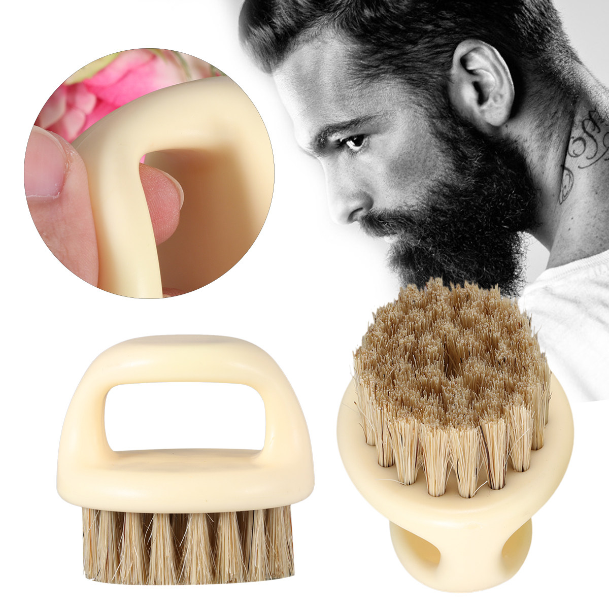 طقم فرشاة لحية للرجال من قطعتي - مراجعة Men'S Grooming Brush وسعره