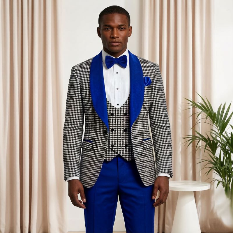 بدلات رجالية منقوشة بنقشة هاون - مراجعة Men'S Grooming Awards وسعره