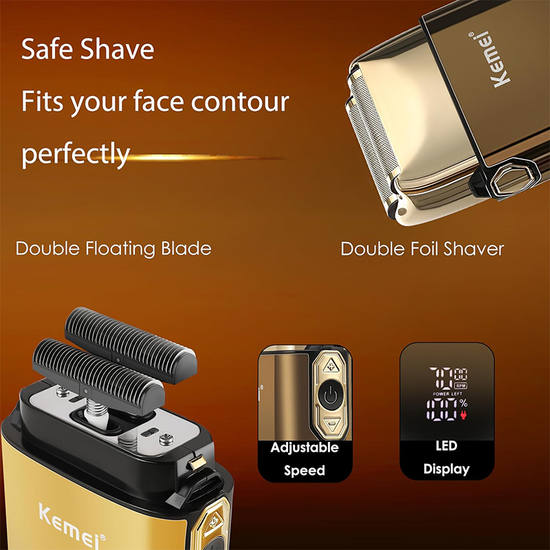 ماكينة حلاقة كهربائية Kemei KM - مراجعة Men'S Grooming Shaver وسعره