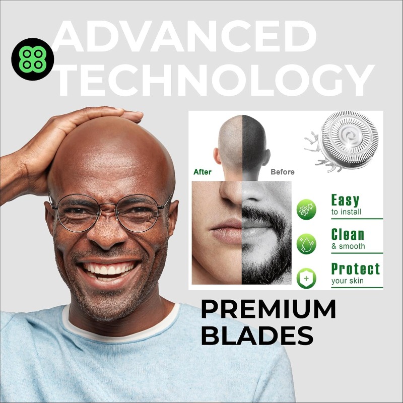رؤوس بديلة لماكينة حلاقة سكول  - مراجعة Men'S Grooming Shaver وسعره